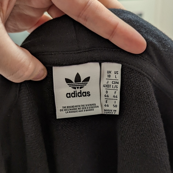 SOLD OUT Adidas Trefoil Black Graphic Hoodie - Sz L - EUC - Picture 11 of 11